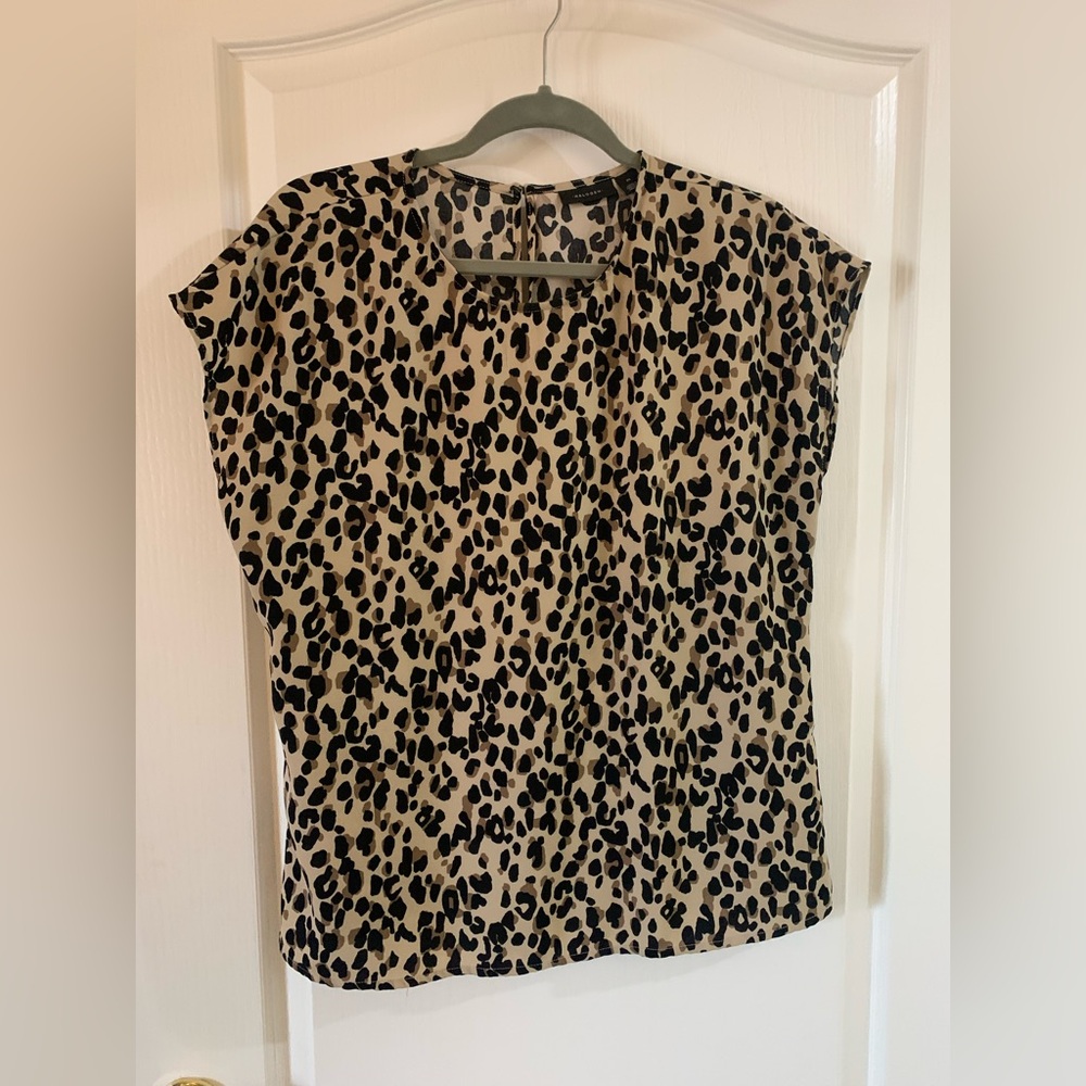Leopard Print Halogen Blouse